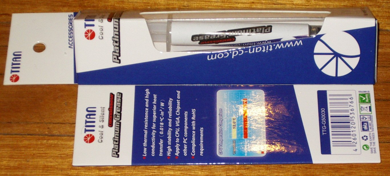 3gm Titan Platinum Heat Transfer Grease in Handy Syringe for CPU and VGA Chips - TTG - G50030