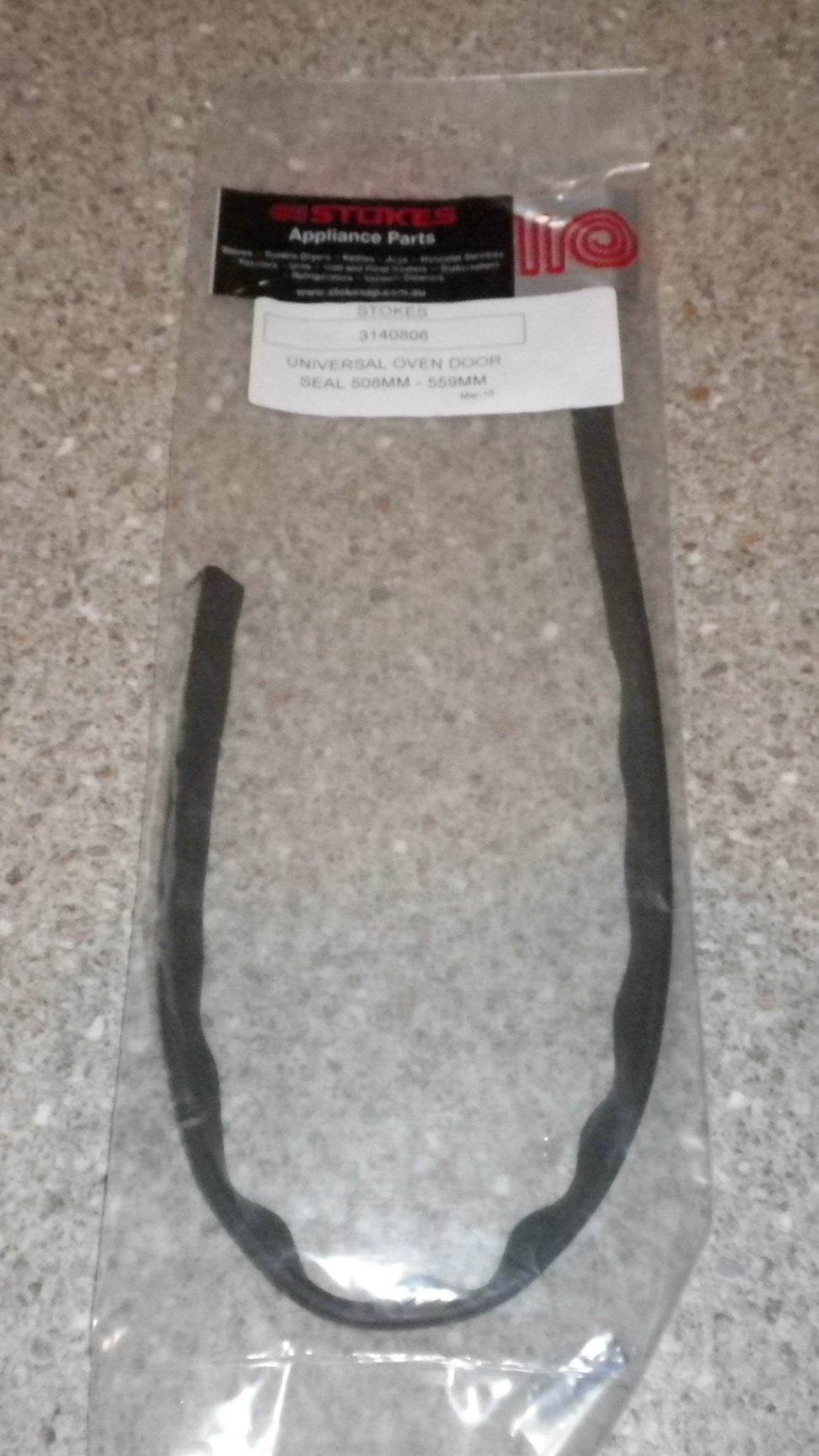 Affordable Single - Side Oven Door Seal in the Range of 20 Inches to 22 Inches (508mm to 559mm) - Part Number 3140806