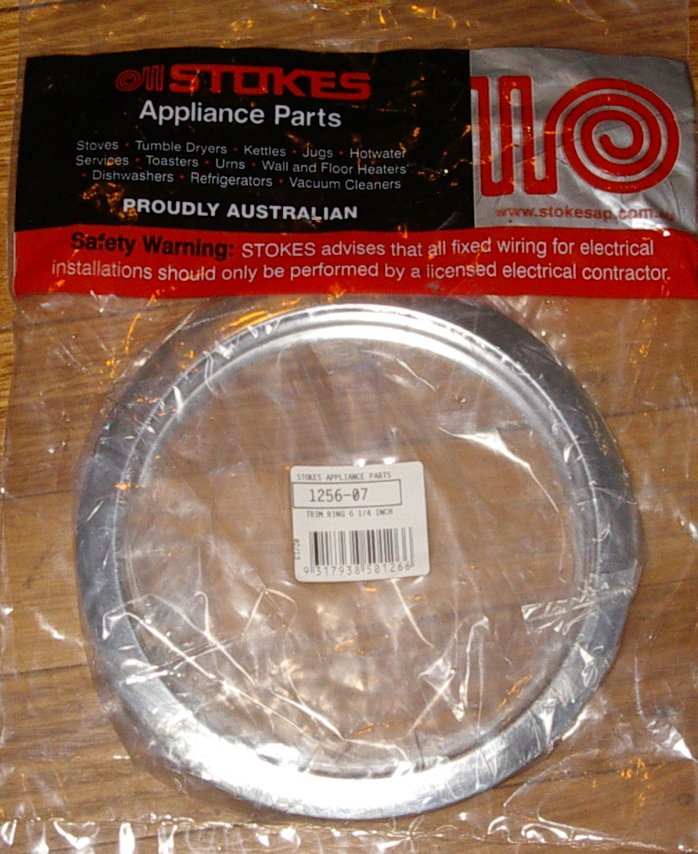 Universal 6-1/4 Inch Chrome Trim Ring for Stove - Part Number 1256-07, Equivalent to SEI SE32