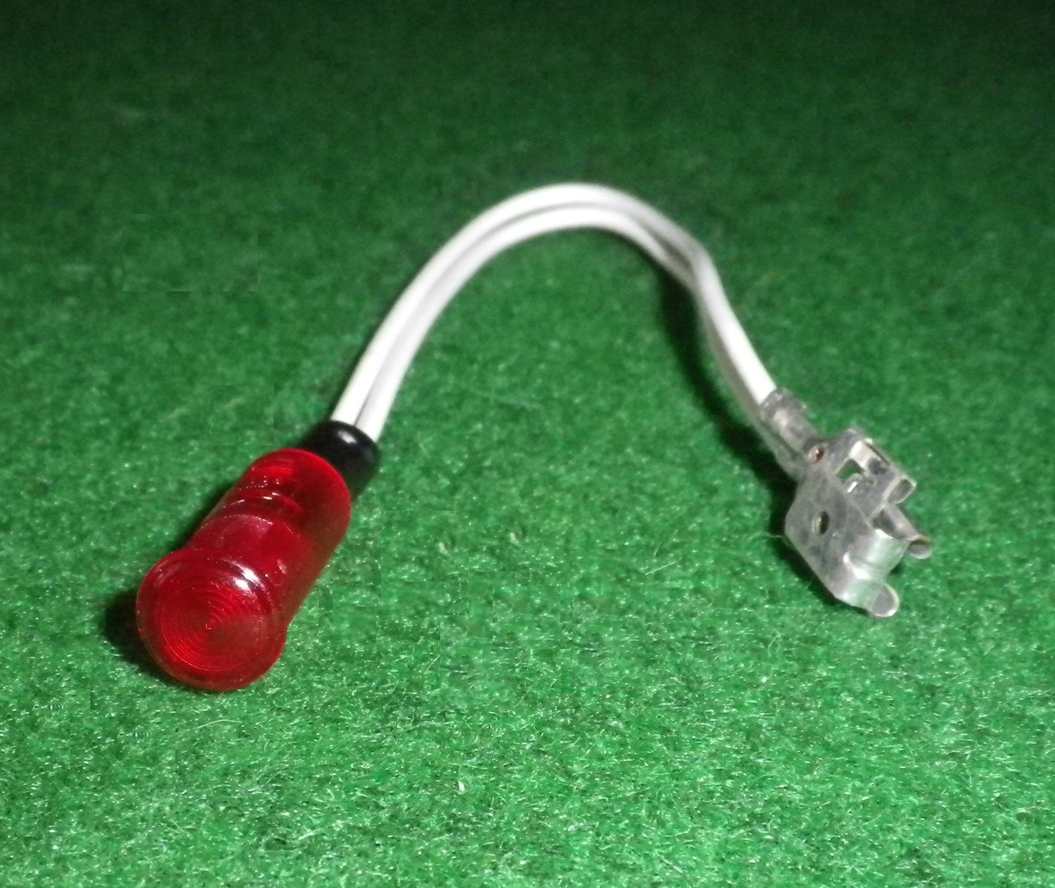 240VAC Chef 10mm Round Red Neon Indicator Light with 150mm Wires - Part # 35745