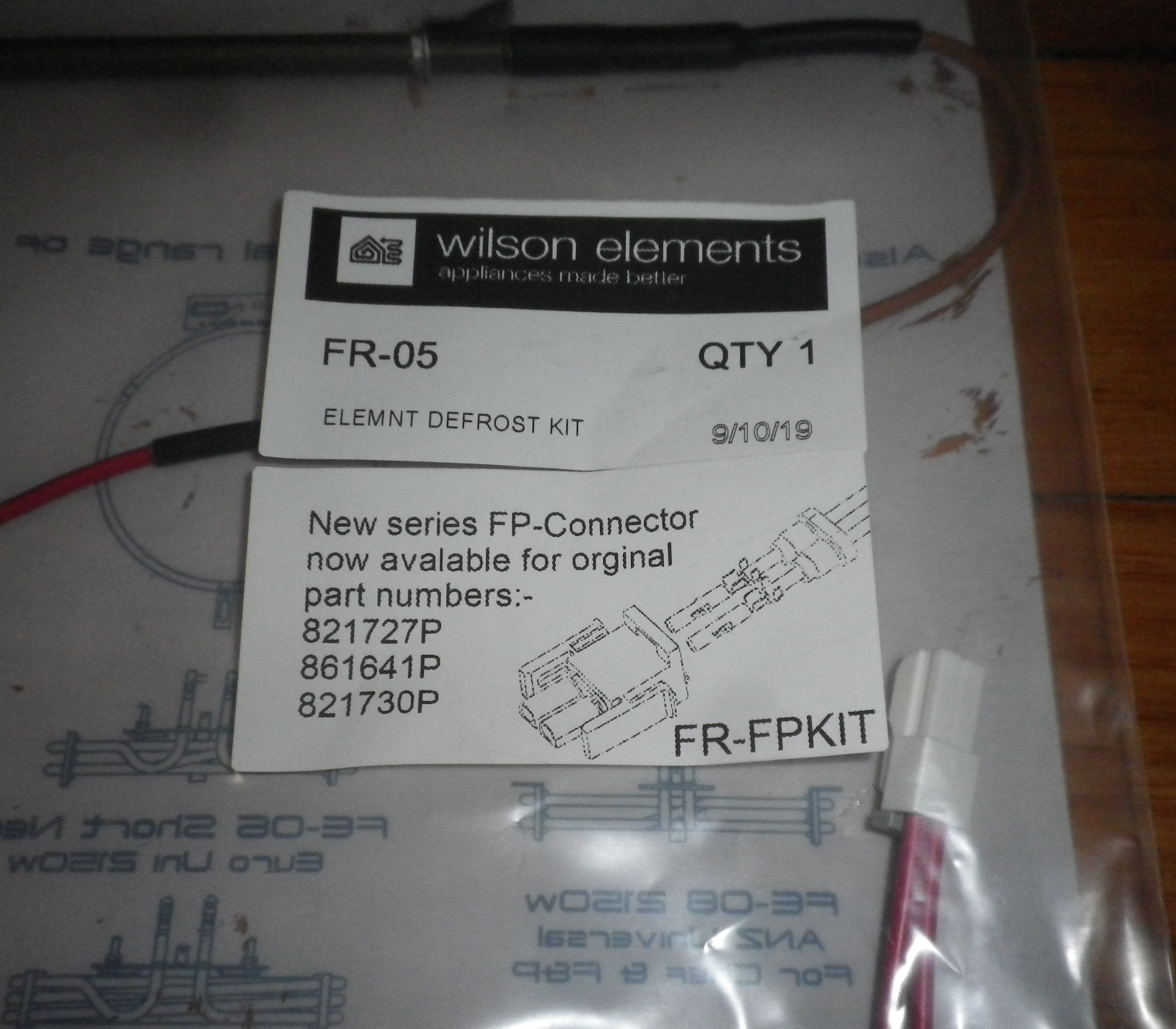 Compatible 355W Defrost Element for Fisher & Paykel E381B, E381T, E402B - Part # 4055916409