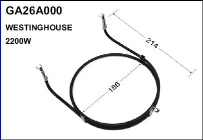 Westinghouse, Chef, Simpson 2200-Watt Fan-Forced Oven Heating Element - Replacement Part # 85801220045065