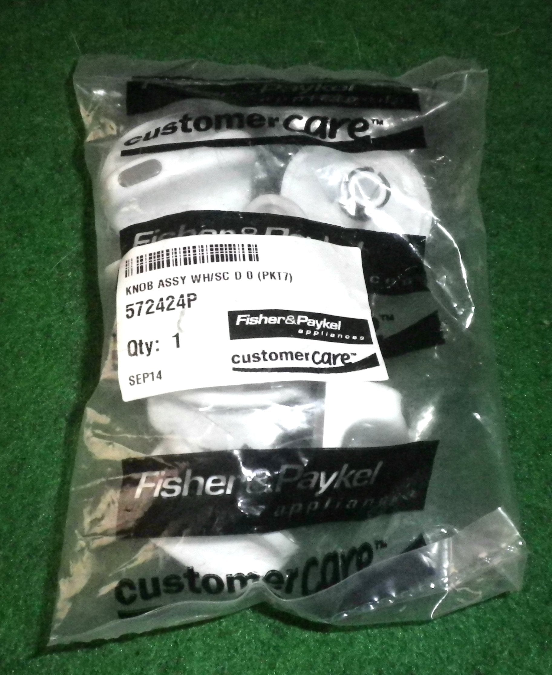 Set of 7 Fisher Paykel White Stove Control Knobs for RA535EW - Part FP572424P