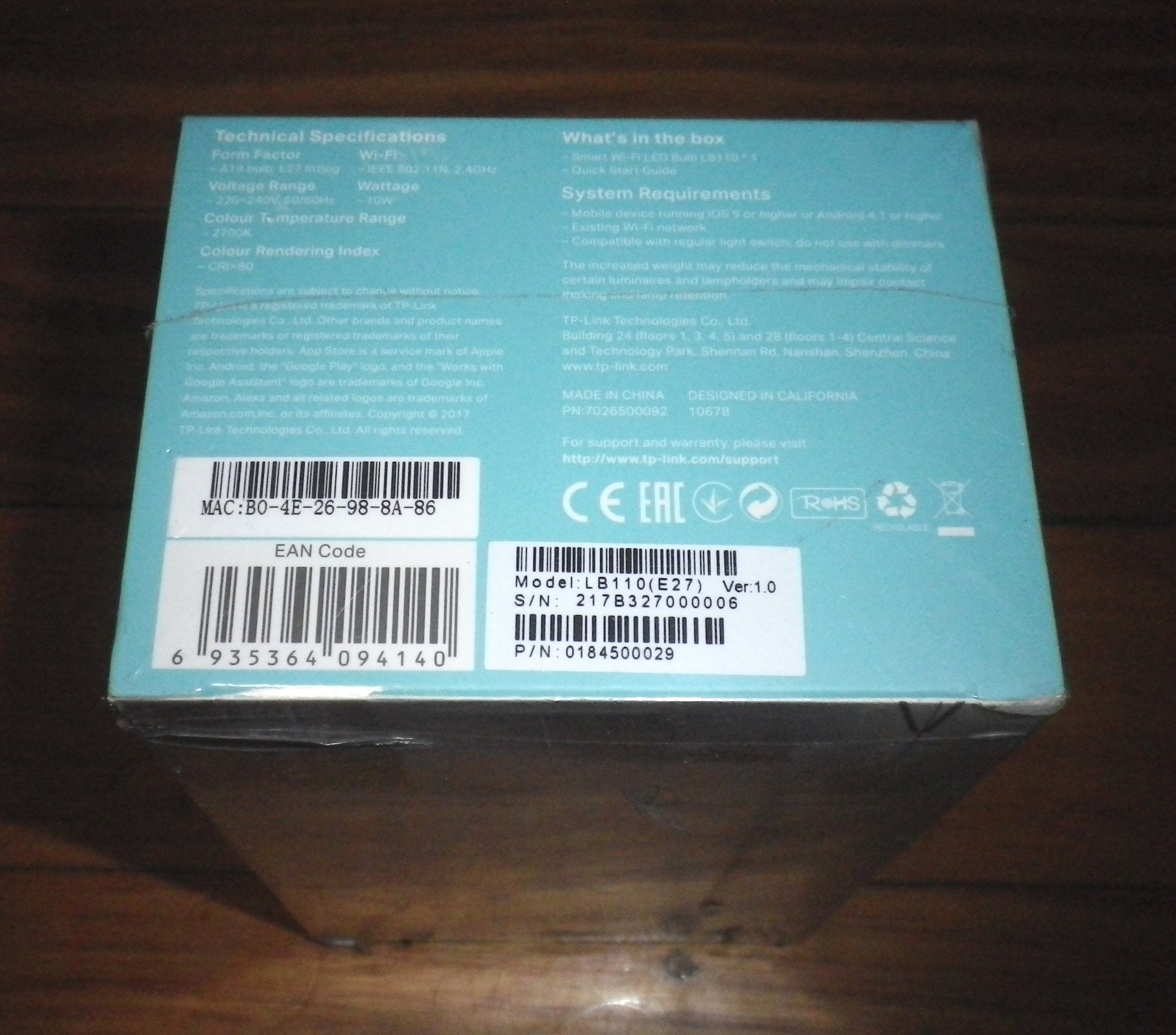 TP-Link Dimmable White Smart WiFi-Controlled 10-Watt 240-Volt ES/BC LED Globe - Model LB110