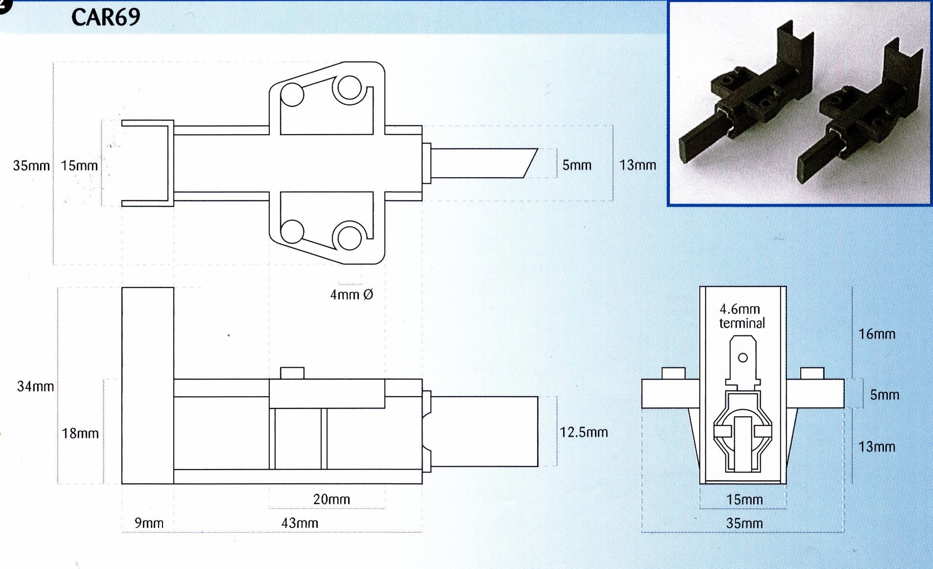 High - Quality Carbon Motor Brushes for Indesit Front - Loading Washers - Part # CAR69