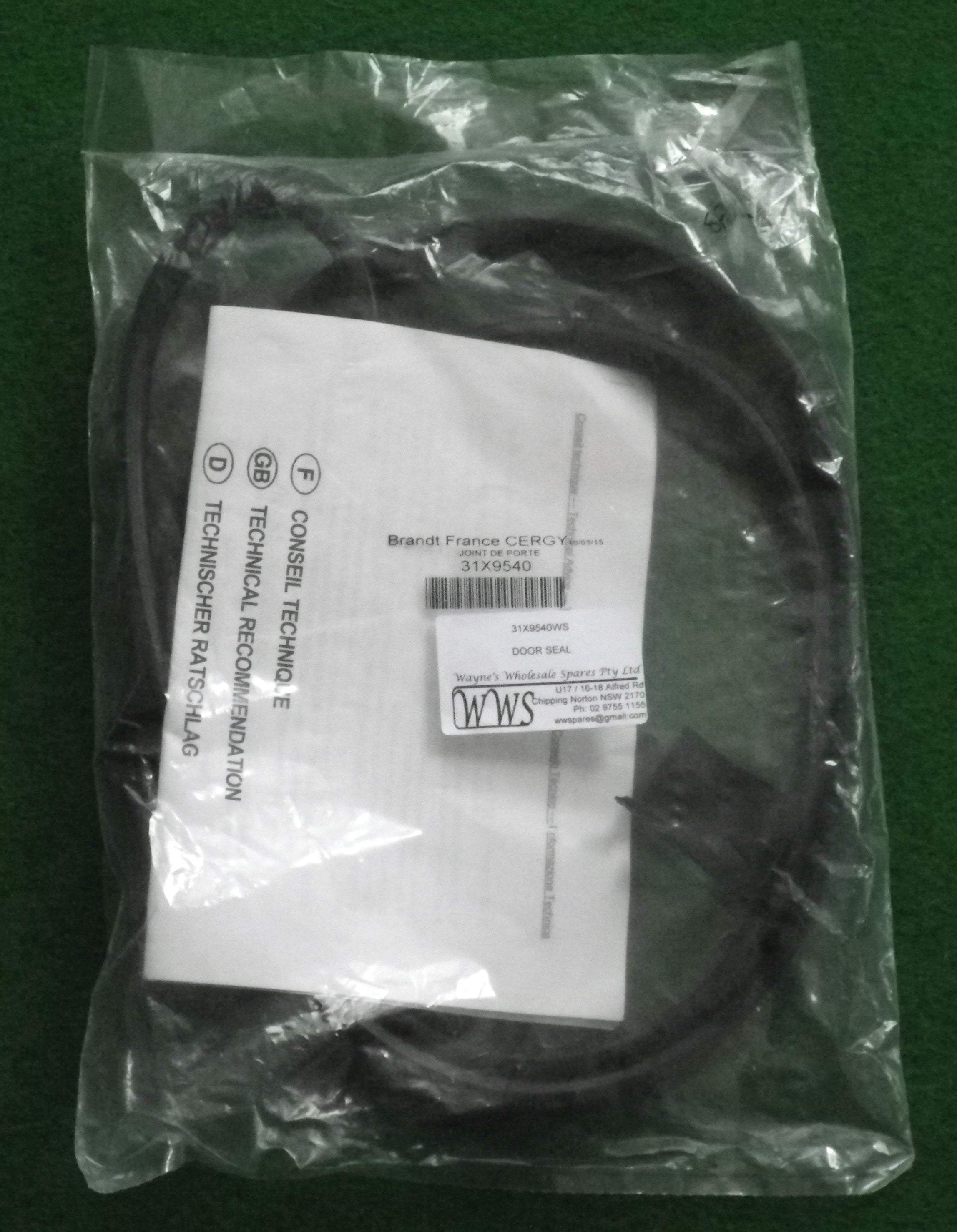 High - Quality Upper Door Seal for Brandt, Kleenmaid, Blanco Dishwashers - Genuine Part # 31X9540