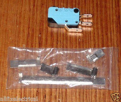 Universal 16A 240V SPDT Microswitch Kit with 5 Different Lever Attachments - Part # UNI020SE
