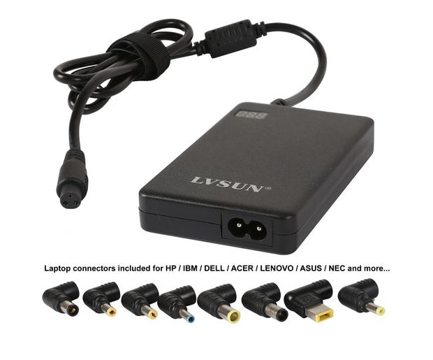Universal 12 - 24V 90W Switch - mode Laptop AC Adapter (Part # LS - PAB90SA)