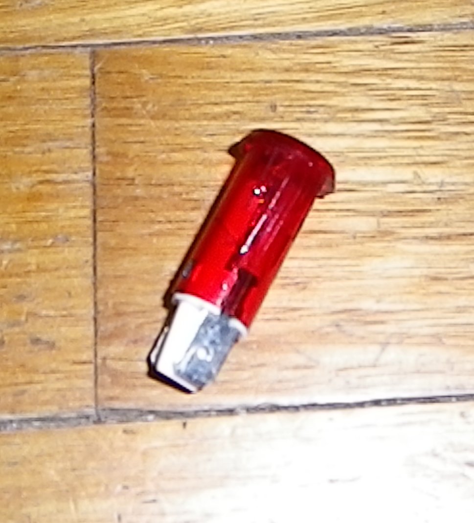 Universal 240VAC Round Red Neon Indicator Light - Part A29A