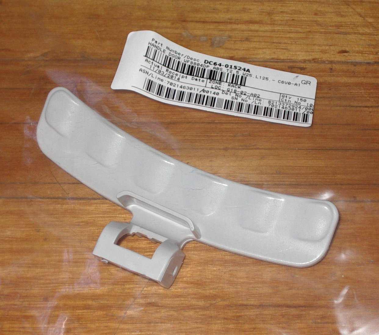 Samsung Front - Loading Washing Machine Front Loader Door Handle Lever Replacement Part # DC64 - 01524A