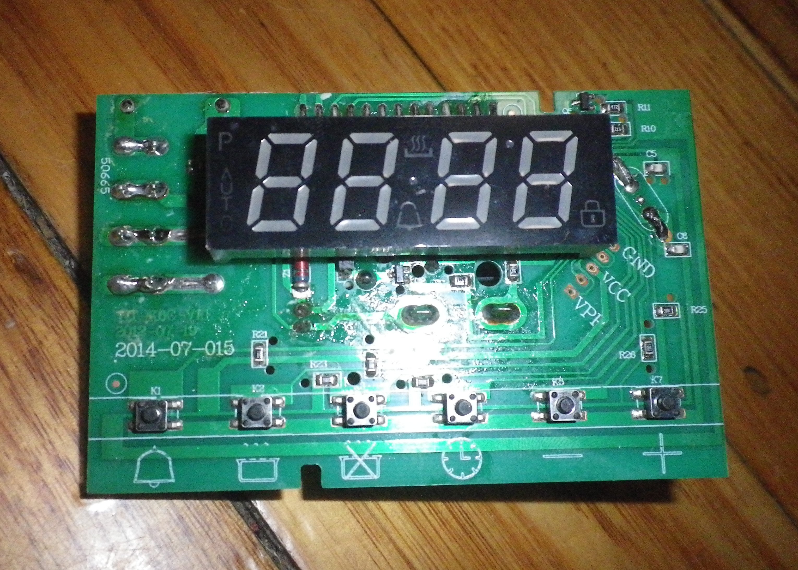Universal Six-Button Electronic Oven Clock Timer Programmer Module - Part Number SE57