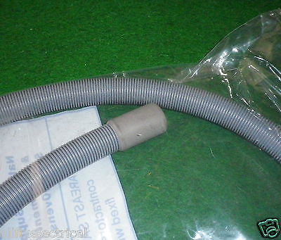 Universal 1.5 - metre Plastic Outlet Hose for Washing Machines with 22mm and 34mm Diameter Ends - Part # W078
