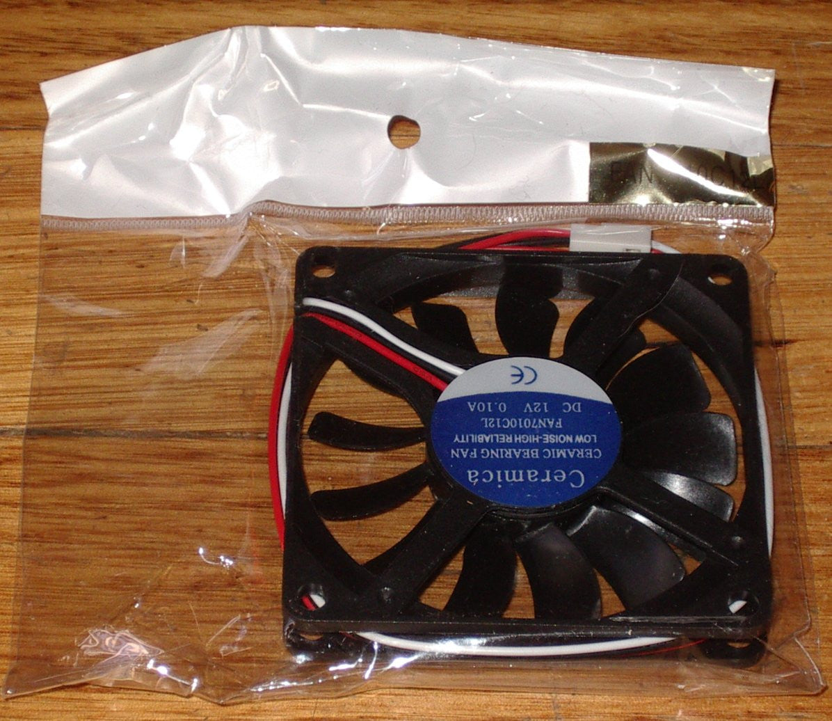 12V Low Noise 70mm x 10mm Computer Case and Power Supply Cooling Fan - FAN7010C12L